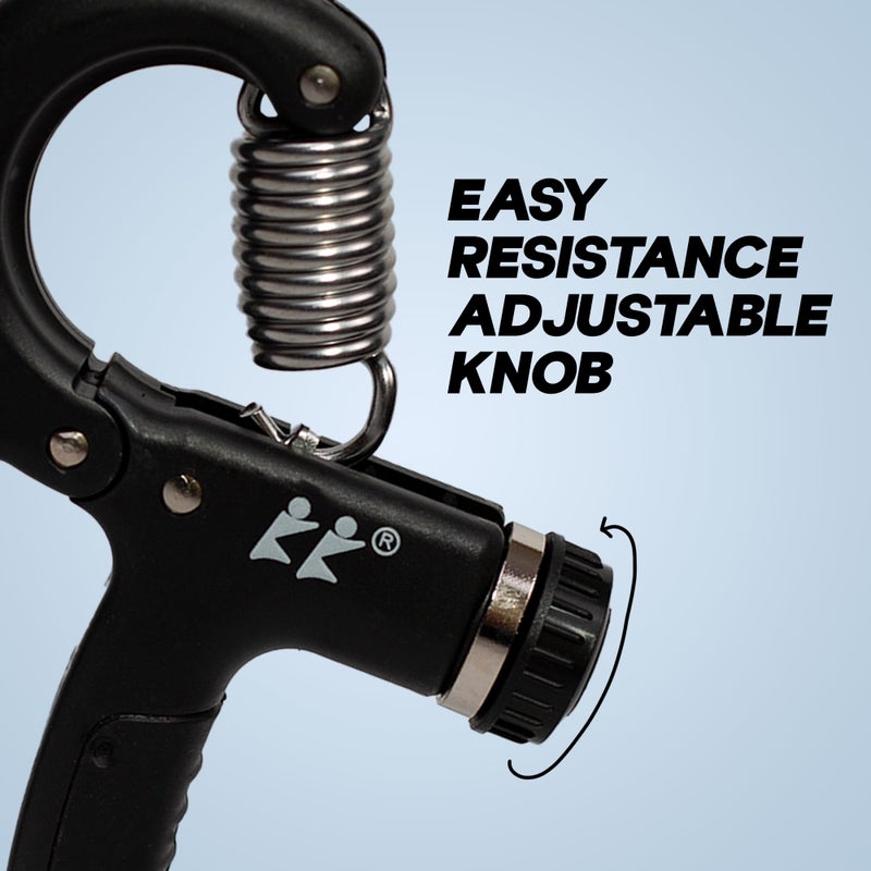 KONEX Adjustable Hand Gripper Strengthener for Men & Women | Hand Exercise Equipment for Home and Gym Workouts (Without Counter, Black) - Image 4
